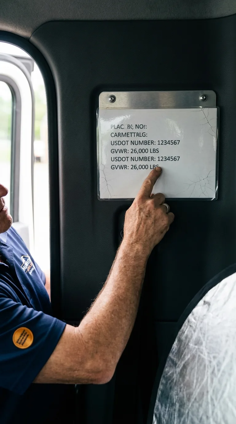 USDOT licensing placard verification in Kaunakakai